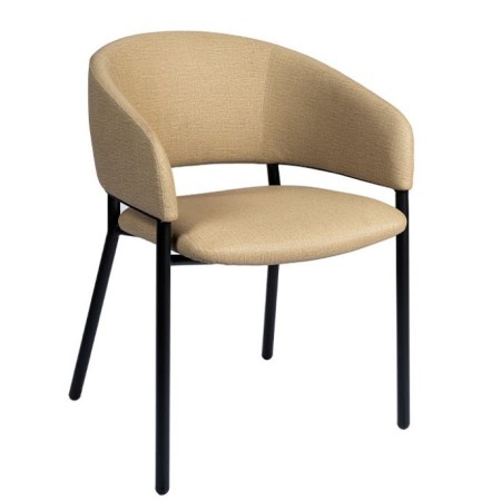 Cadeira estofada para hotelaria