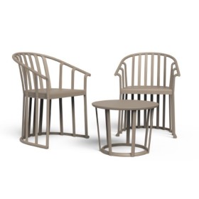 Raff Set - 2 Armchairs and Table | Available in 6 Colors