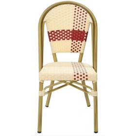 Cadeira Empilhável Greta | Alumínio Bambu | Compre agora