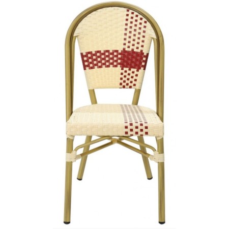 Cadeira Empilhável Greta | Alumínio Bambu | Compre agora