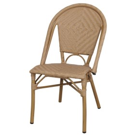 Silvia Stackable Chair | Bamboo Aluminum | Hospitality | In Stock