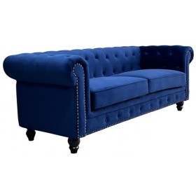 Chester 3 Blue Sofa