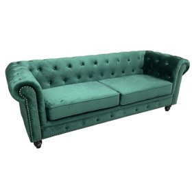 Canapé Chesterfield 3 places vert