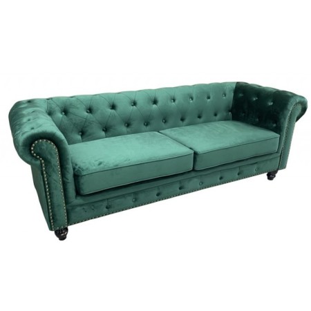 Canapé Chesterfield 3 places vert
