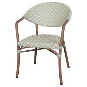 Lucas Armchair beige & aqua weave | Offer | Immediate Delivery