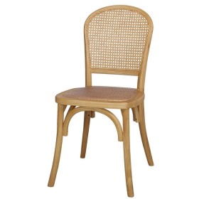 Chaise Vanessa empilable en bois d’orme et rotin | Livraison immédiate
