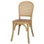 Silla Vanessa apilable de madera de olmo y rattán | Entrega inmediata