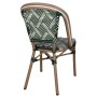 Cadeira Tina Hotelaria | Trançado Verde/Branco | Em Stock