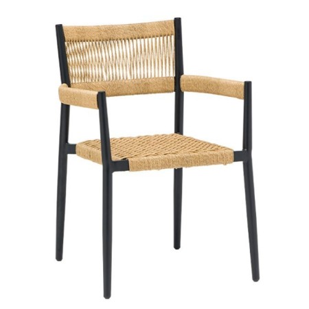 Armchair Nautical stackable | Aluminum and rope | In stock