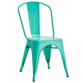 Tudor Aqua Chair | Tolix Stackable Chair in Water Green Steel