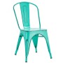 Tudor Aqua Chair | Tolix Stackable Chair in Vintage Aqua Green Steel
