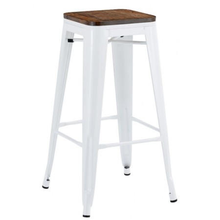 Taburete Tudor White Madera