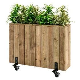 Jardinière en bois avec roues | Pour terrasses de restauration