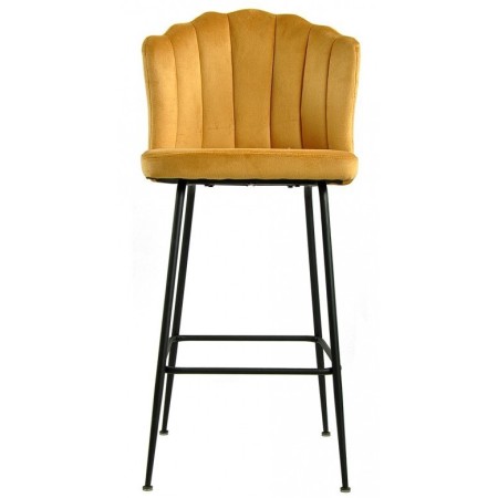 Tabouret en velours jaune | Achetez maintenant | En stock