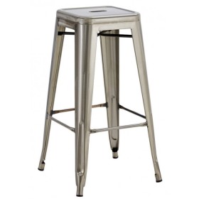 Tabouret Tudor Argenté