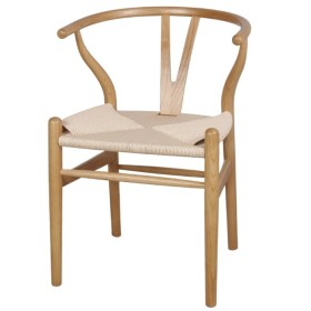 Chaise nordique style CH24 en bois d’orme | En stock