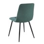 Sol Chair in steel and green velvet | Modern and versatile