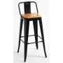 Taburete Tudor 1 Black Madera