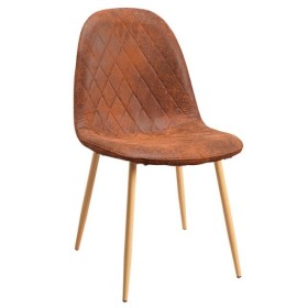 Silla Eva Diamante | Silla de Hostelería en Polipiel Marrón