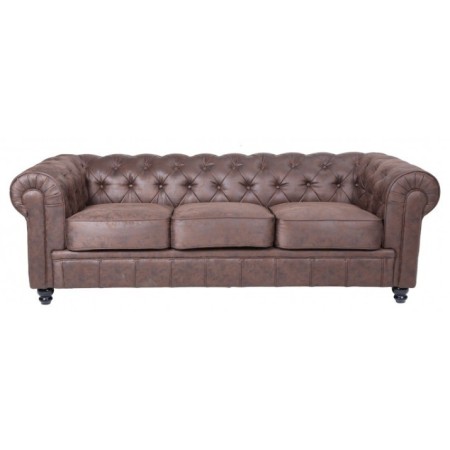 Chester New 3 Brown Sofa