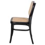 Silla Bibiana de madera de olmo y rattán | Entrega inmediata