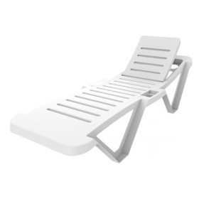 Chaise longue empilable 5 positions | Pour plage et piscines