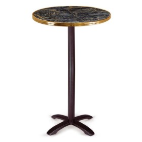 Mange debout ronde pour la restauration. Table Oslo 4p FH Laiton